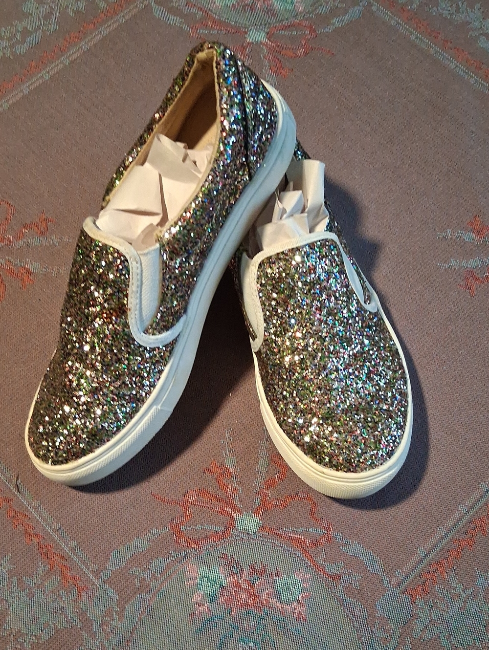 Abercrombie - Glitter Slip-On Sneakers - Multicolor